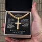To Our Pastor Cross Necklace – Personalized Cuban Chain Gift