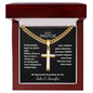 To Our Pastor Cross Necklace – Personalized Cuban Chain Gift