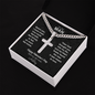 Valentine's Day Gift for Him – Engraved Cuban Link Cross Necklace