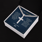 To My Grandpa — Cross Necklace with Cuban Link Chain | Christian Gift from Grandchildren