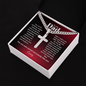 Cuban chain cross necklace for dad closeup — personalized engraved Christian jewelry | The Faith World