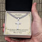 On Your First Communion – Cuban Link Chain Cross Necklace, Engraved Keepsake