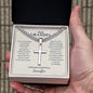 Dear Grandpa Cross Necklace – Personalized Cuban Chain | Forever Grateful Christian Gift