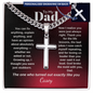 To My Dad Cuban chain cross necklace — The One Who Turned Out Exactly Like You personalized Christian gift | The Faith World