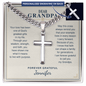 Dear Grandpa Cross Necklace – Personalized Cuban Chain | Forever Grateful Christian Gift