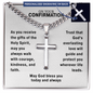 Confirmation Gifts for Boys – On Your Confirmation (Gifts of the Holy Spirit) Personalized Cross Necklace with Cuban Chain