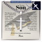 Cross necklace with Cuban link chain — Christian graduation gift for son from Mom | The Faith World