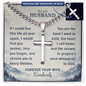 Gift for Husband – Personalized Cross Necklace with Cuban Chain, Anniversary Gift from Wife