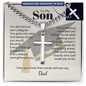 Cross necklace with Cuban link chain — Christian graduation gift for son from Dad | The Faith World