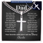 To My Dad Cuban chain cross necklace — Your Favorite Child personalized Christian gift | The Faith World