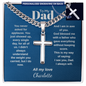 To My Dad Cuban chain cross necklace — God Blessed Me With You personalized Christian gift | The Faith World