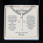 Cuban Link Cross Necklace for Grandpa – Christian Grandparents Day Gift