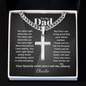To My Dad Cuban Chain Cross Necklace | Your Favorite Child | Funny Personalized Father's Day Gift