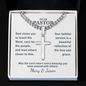 Gifts for Pastor – Personalized Cuban Chain Cross Necklace with Custom Card