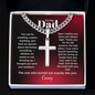 To My Dad Cuban Chain Cross Necklace | The One Who Turned Out Exactly Like You | Funny Personalized Gift
