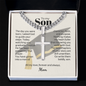 Cross necklace with Cuban link chain — Christian graduation gift for son from Mom | The Faith World