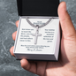 Gifts for Pastor – Personalized Cuban Chain Cross Necklace with Custom Card