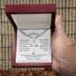 Gifts for Pastor – Personalized Cuban Chain Cross Necklace with Custom Card