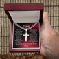 Dad necklace engraved message front — The One Who Turned Out Exactly Like You personalized gift | The Faith World