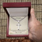 On Your First Communion – Cuban Link Chain Cross Necklace, Engraved Keepsake