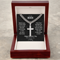 Valentine's Day Gift for Him – Engraved Cuban Link Cross Necklace