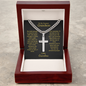 Grandson cross necklace gift box — personalized Christian keepsake from grandma | The Faith World