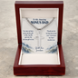 To My Bonus Dad Cuban Chain Cross Necklace | Personalized Gift from Bonus Son or Daughter