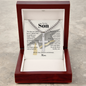 Cross necklace with Cuban link chain — Christian graduation gift for son from Mom | The Faith World