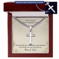 On Your First Communion – Cuban Link Chain Cross Necklace, Engraved Keepsake