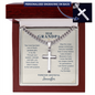 Dear Grandpa Cross Necklace – Personalized Cuban Chain | Forever Grateful Christian Gift