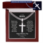 Valentine's Day Gift for Him – Engraved Cuban Link Cross Necklace