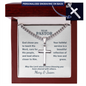 Gifts for Pastor – Personalized Cuban Chain Cross Necklace with Custom Card