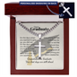 Dear Graduate cross necklace with Cuban link chain — Christian graduation gift for him | The Faith World