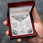 To My Bonus Dad Cuban Chain Cross Necklace | Personalized Gift from Bonus Son or Daughter