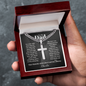 To My Dad Cuban Chain Cross Necklace | Your Favorite Child | Funny Personalized Father's Day Gift