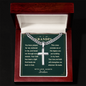 Engraved Cuban Chain Cross Necklace for Grandpa — Christian Faith Legacy Gift