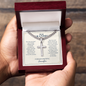 Dear Grandpa Cross Necklace – Personalized Cuban Chain | Forever Grateful Christian Gift
