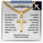 Confirmation Gifts for Boys – On Your Confirmation (Gifts of the Holy Spirit) Personalized Cross Necklace with Cuban Chain