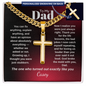 Cuban link cross necklace for dad packaging — Christian Father's Day gift | The Faith World