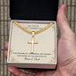 On Your First Communion – Cuban Link Chain Cross Necklace, Engraved Keepsake