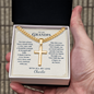 Cuban Link Cross Necklace for Grandpa – Christian Grandparents Day Gift