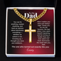 To My Dad Cuban Chain Cross Necklace | The One Who Turned Out Exactly Like You | Funny Personalized Gift