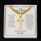 Dear Grandpa Cross Necklace – Personalized Cuban Chain | Forever Grateful Christian Gift