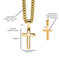 Confirmation Gifts for Boys – On Your Confirmation (God's Grace) Personalized Cross Necklace with Cuban Chain