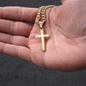 Cuban Link Cross Necklace for Grandpa – Christian Grandparents Day Gift