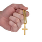 Personalized Cross Necklace for First Communion – Engraved Cuban Link Chain Gift for Boys