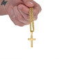 Engraved Cuban Chain Cross Necklace for Grandpa — Christian Faith Legacy Gift