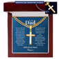Dad necklace engraved message front — With All My Heart personalized gift | The Faith World