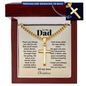 Dad necklace engraved message — You Are My Hero personalized gift | The Faith World