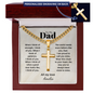 Dad necklace engraved message — When I Think of Strength I Think of You personalized gift | The Faith World